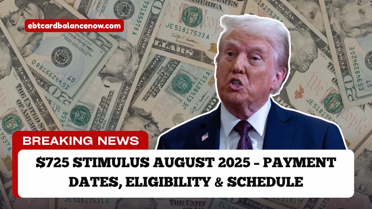 $725 Stimulus August 2025 – Payment Dates, Eligibility & Schedule