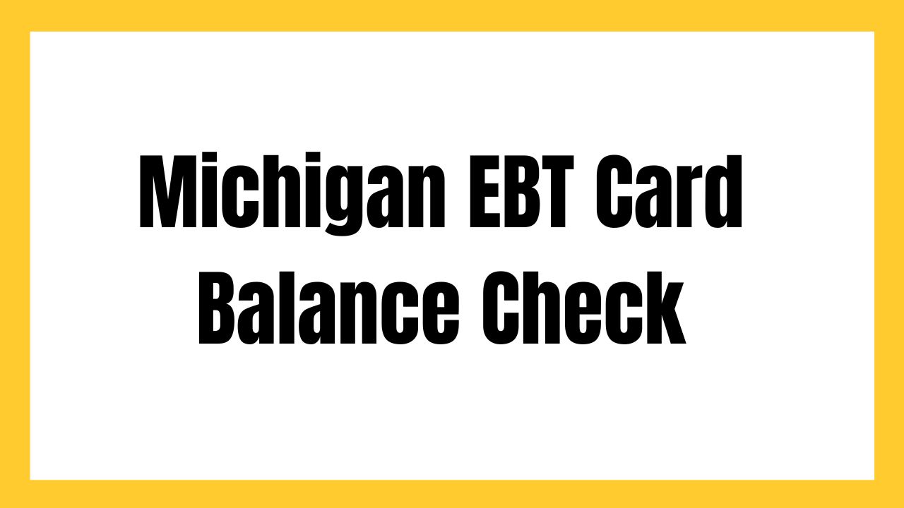 Michigan EBT Card Balance Check